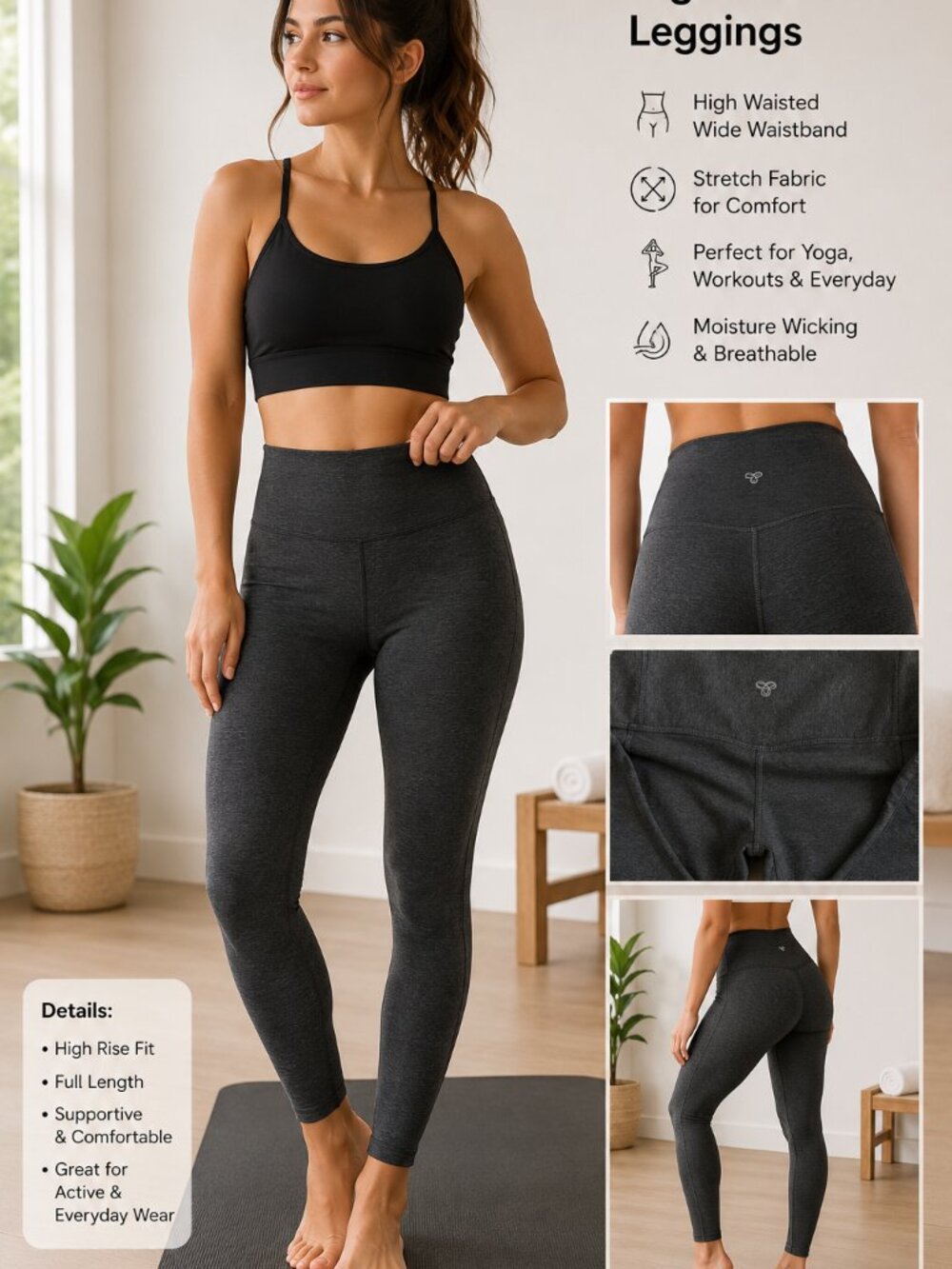 Aritzia Black Golden high rise leggings